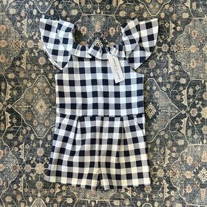 Janie and Jack Gingham Romper - Size 4 NEW!